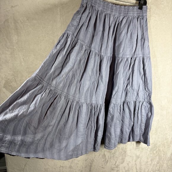 Universal Thread Tiered Maxi Skirt Size L Floral Embroidered Prairie Farmhouse - Picture 2 of 6